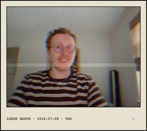 Jake Lunde — photo booth self-portrait